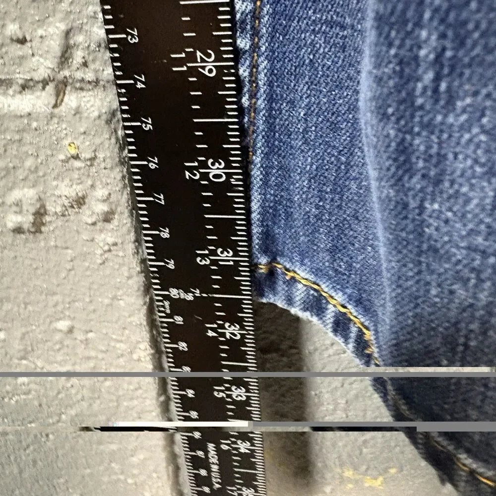 Levi's 527 Bootcut Jeans Men's 31x34 Blue Medium Wash Stretch Denim Distressed